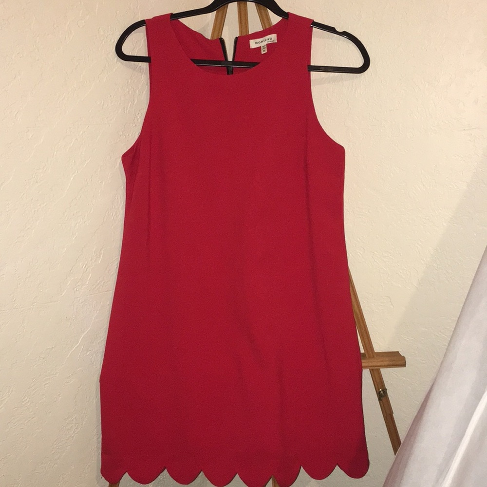 Red orange dress
